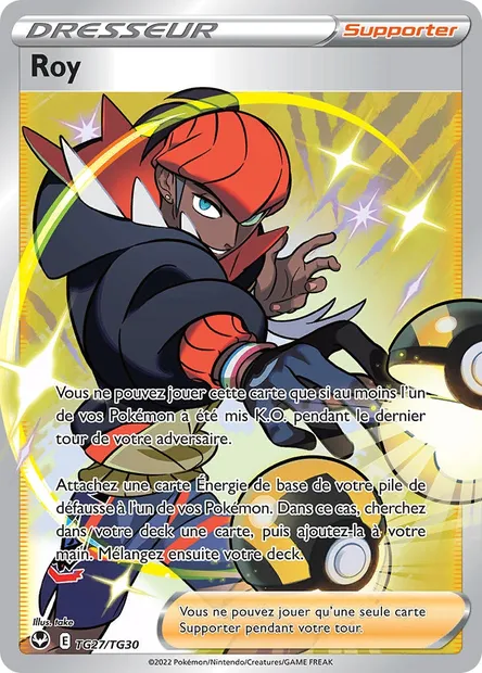 Roy, carte Pokémon SIT TG27 — extension Tempête Argentée