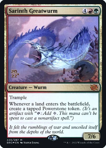 Sarinth Greatwurm, Magic card PBRO 220s — The Brothers' War Promos set