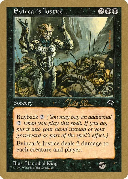 Evincar's Justice, Magic card WC99 js134sb — World Championship Decks 1999 set