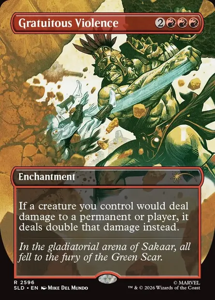 Gratuitous Violence, Magic card SLD 2596 — Secret Lair Drop set