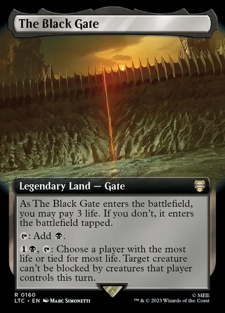 The Black Gate, Magic card LTC 160 — Tales of Middle-earth Commander set