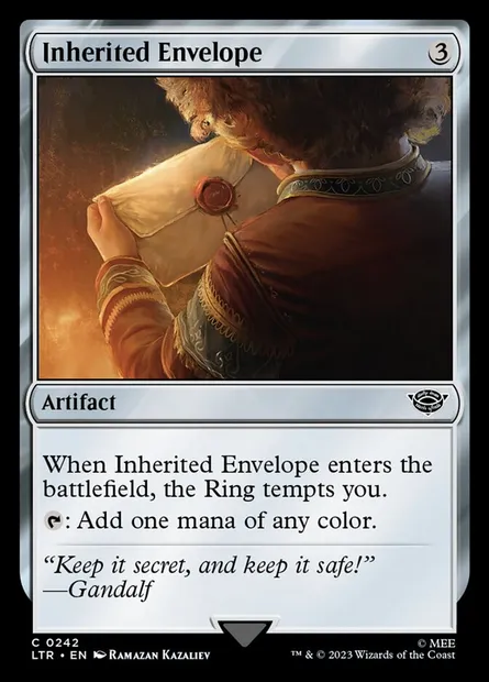 Inherited Envelope, Magic card LTR 242 — The Lord of the Rings: Tales of Middle-earth set