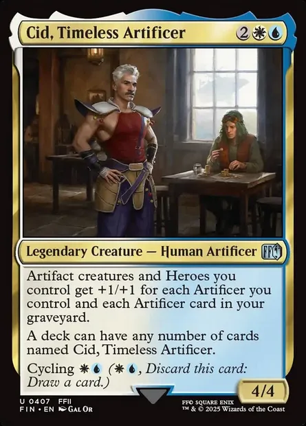 Cid, Timeless Artificer, Magic card FIN 407 — Final Fantasy set