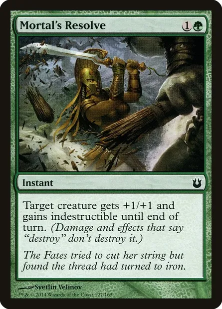 Mortal's Resolve, Magic card BNG 127 — Born of the Gods set