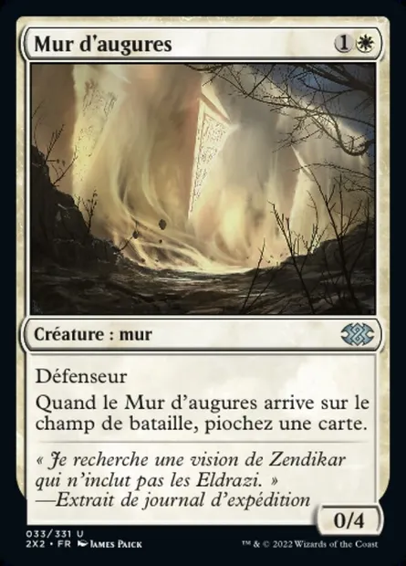 Mur d'augures, carte Magic 2X2 33 — extension Double Masters 2022