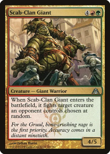 Scab-Clan Giant, Magic card DGM 101 — Dragon's Maze set