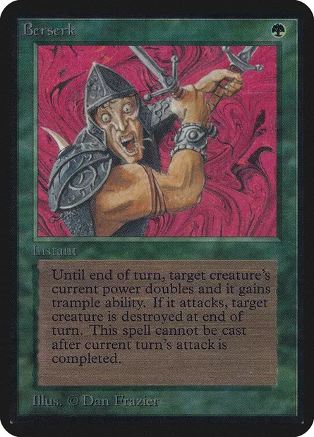 Berserk, Magic card LEA 185 — Limited Edition Alpha set