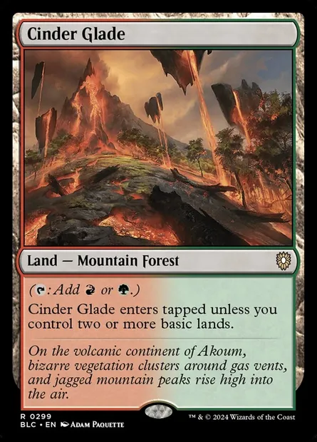 Cinder Glade, Magic card BLC 299 — Bloomburrow Commander set