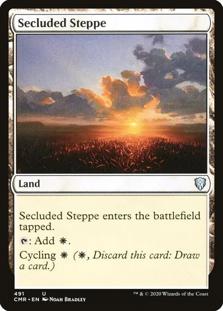 Secluded Steppe, Magic card CMR 491 — Commander Legends set
