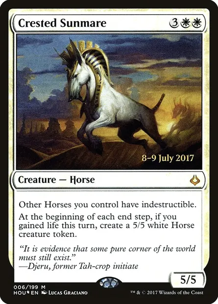 Crested Sunmare, Magic card PHOU 6s — Hour of Devastation Promos set