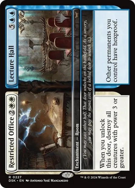 Restricted Office // Lecture Hall, Magic card PDSK 227p — Duskmourn: House of Horror Promos set