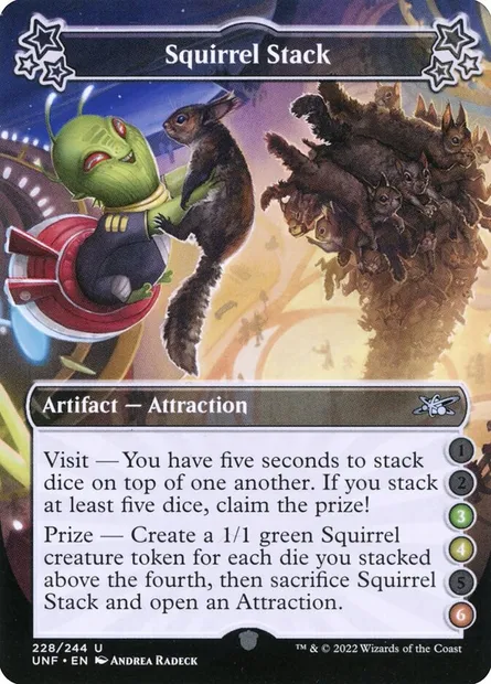 Squirrel Stack, carte Magic UNF 228d — extension Unfinity