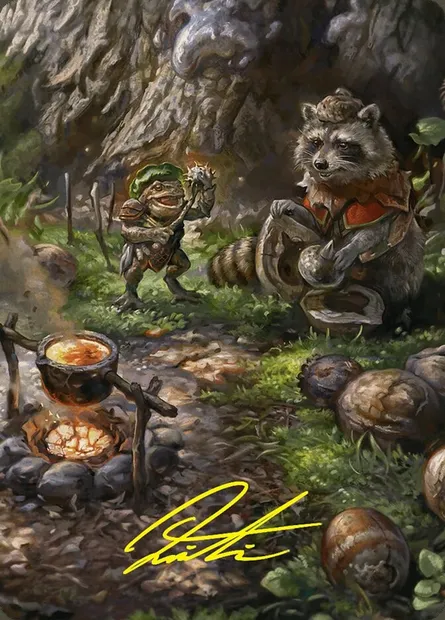 Sylvan Scavenging // Sylvan Scavenging, carte Magic AFDN 46 — extension Foundations Art Series