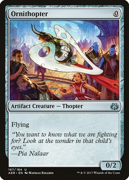 Ornithopter, Magic card AER 167 — Aether Revolt set