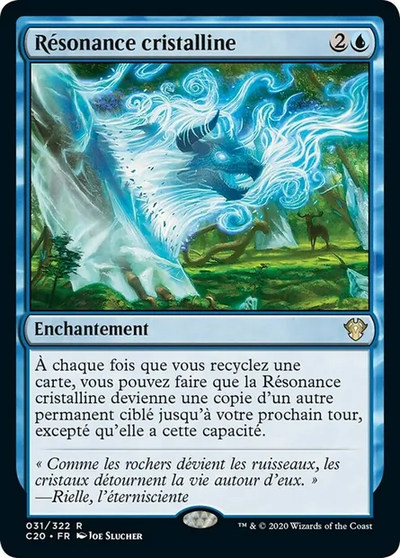 Résonance cristalline, carte Magic C20 31 — extension Commander 2020