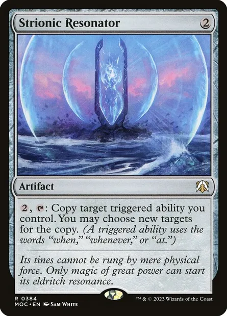 Strionic Resonator, Magic card MOC 384 — March of the Machine Commander set