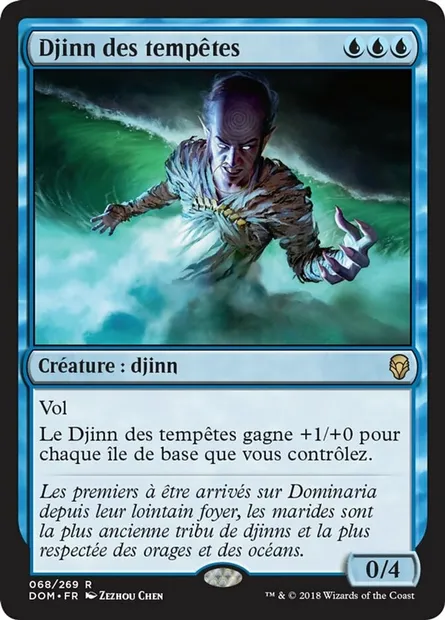 Djinn des tempêtes, carte Magic DOM 68 — extension Dominaria
