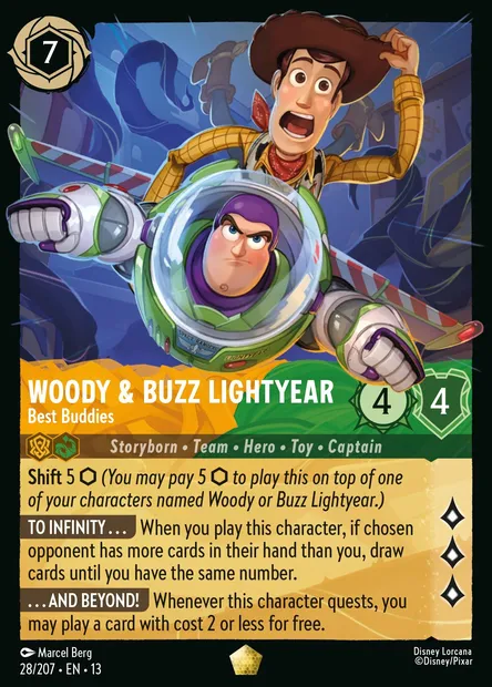 Woody & Buzz Lightyear - Best Buddies, Disney Lorcana card CH13-028 — Attack of the Vine! set