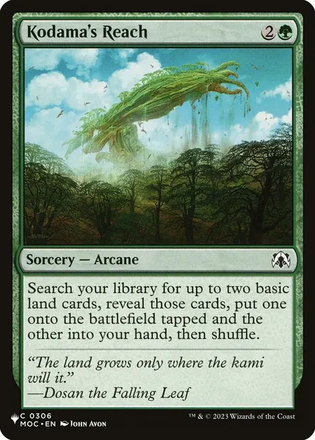 Kodama's Reach, Magic card PLST MOC-306 — The List set