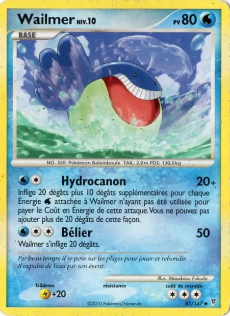 Wailmer, carte Pokémon SV 87 — extension Vainqueurs Suprêmes