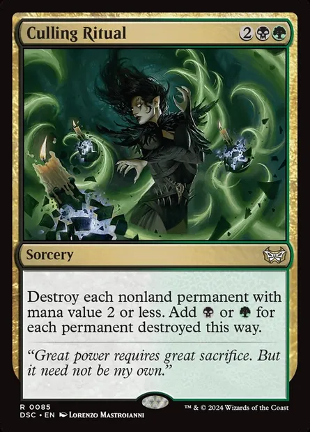 Culling Ritual, Magic card DSC 85 — Duskmourn: House of Horror Commander set