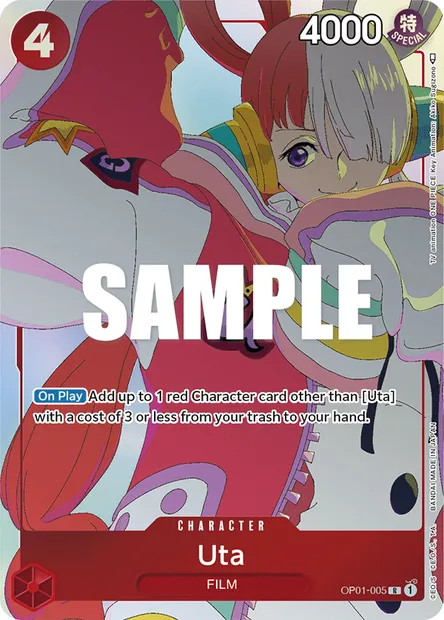 Uta, One Piece card OP01-005 — ROMANCE DAWN set