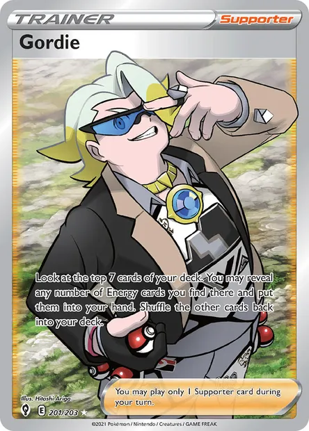 Gordie, Pokémon card EVS 201 — Evolving Skies set