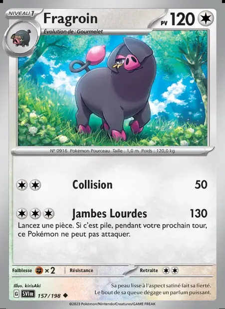 Fragroin, carte Pokémon SVI 157 — extension Écarlate et Violet