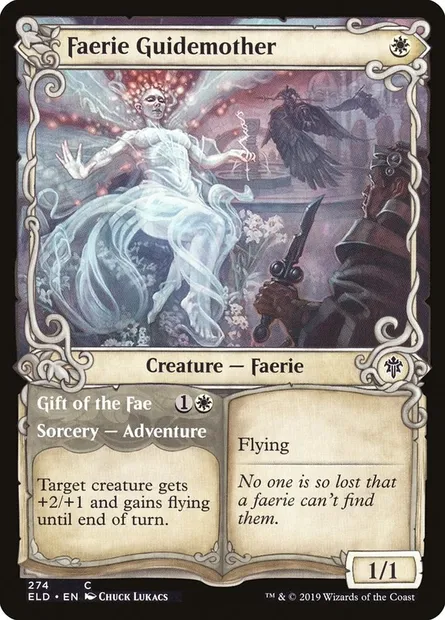 Faerie Guidemother // Gift of the Fae, Magic card ELD 274 — Throne of Eldraine set