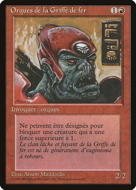 Ironclaw Orcs, Magic card REN 91 — Renaissance set