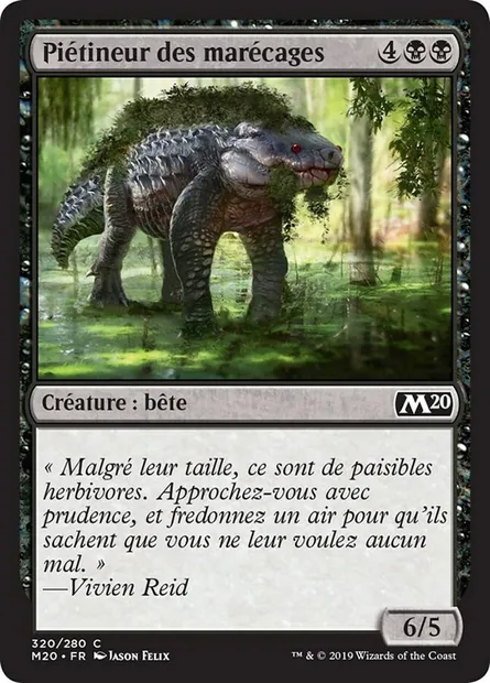 Piétineur des marécages, carte Magic M20 320 — extension Core Set 2020