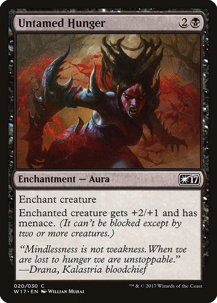 Untamed Hunger, Magic card W17 20 — Welcome Deck 2017 set