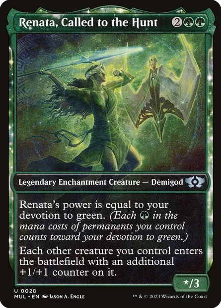 Renata, Called to the Hunt, Magic card MUL 28 — Multiverse Legends set