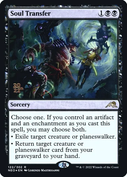 Soul Transfer, Magic card PNEO 122s — Kamigawa: Neon Dynasty Promos set
