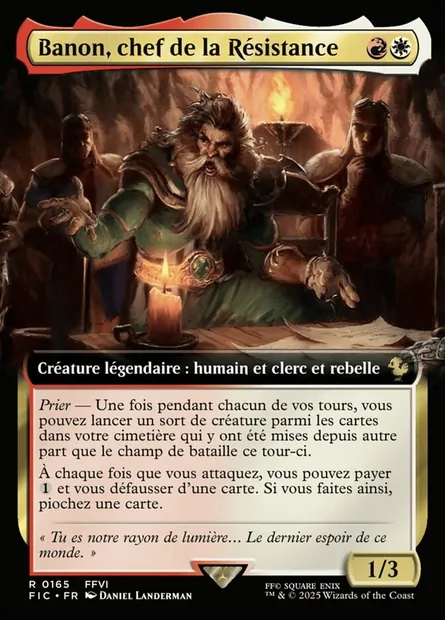Banon, chef de la Résistance, carte Magic FIC 165 — extension Final Fantasy Commander