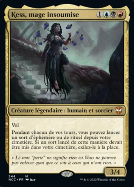 Kess, mage insoumise, carte Magic NCC 344 — extension New Capenna Commander