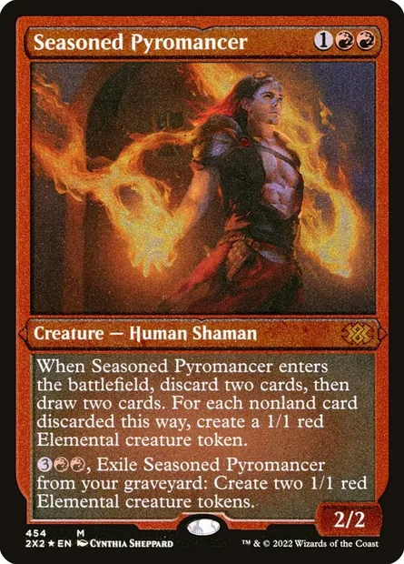 Seasoned Pyromancer, Magic card 2X2 454 — Double Masters 2022 set