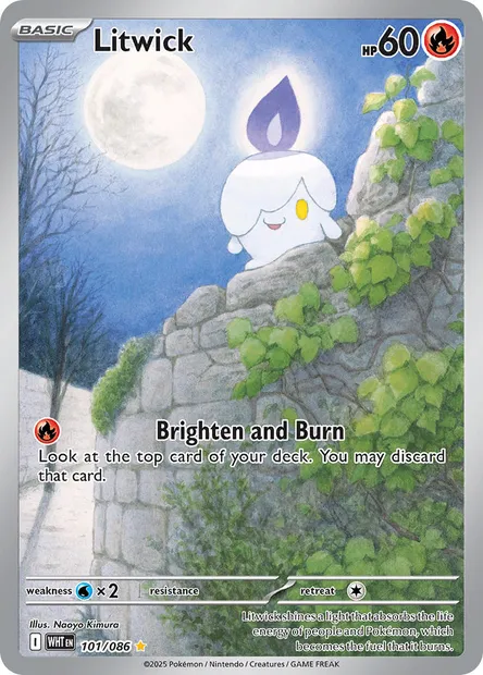 Litwick, Pokémon card WHT 101 — White Flare set