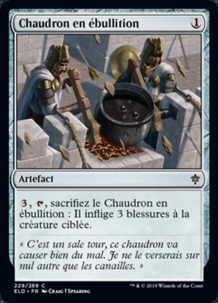 Chaudron en ébullition, carte Magic ELD 229 — extension Throne of Eldraine