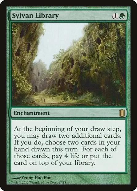 Sylvan Library, Magic card CM1 17 — Commander's Arsenal set
