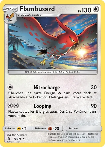 Flambusard, carte Pokémon GRI 111 — extension Gardiens Ascendants