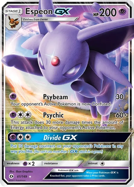 Espeon GX, Pokémon card SUM 61 — Sun & Moon set