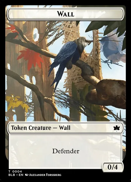 Wall, carte Magic TBLB 4 — extension Bloomburrow Tokens