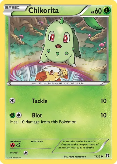 Chikorita, Pokémon card BKP 1 — BREAKpoint set