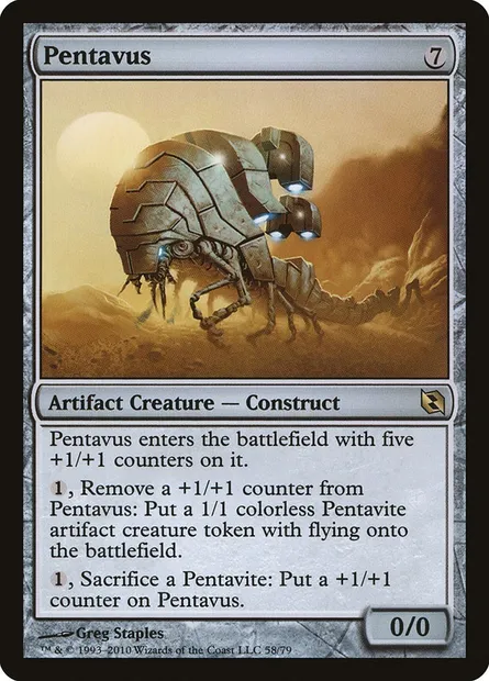 Pentavus, Magic card DDF 58 — Duel Decks: Elspeth vs. Tezzeret set