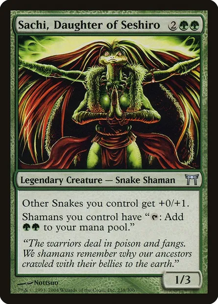 Sachi, fille de Seshiro, carte Magic CHK 238 — extension Guerriers de Kamigawa