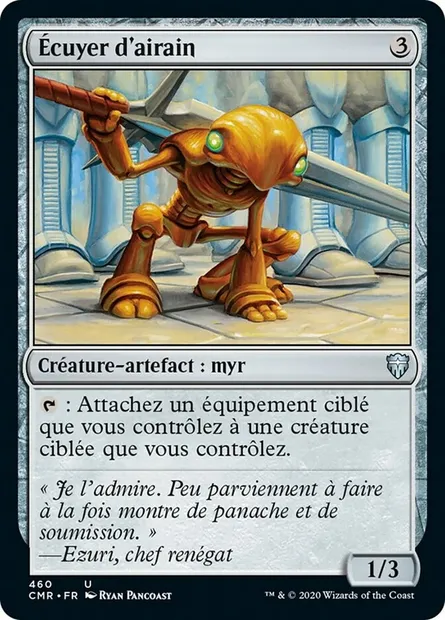 Écuyer d'airain, carte Magic CMR 460 — extension Commander Legends