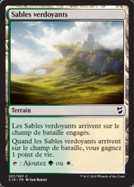 Sables verdoyants, carte Magic C18 237 — extension Commander 2018
