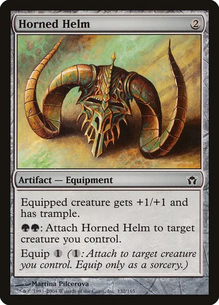 Heaume cornu, carte Magic 5DN 132 — extension La Cinquième Aube