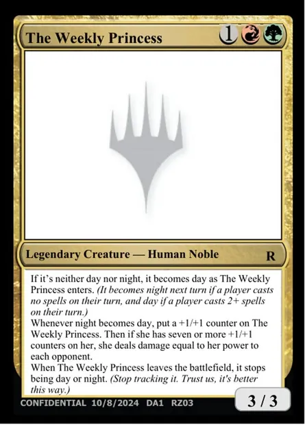 The Weekly Princess, Magic card UNK RZ03e — Unknown Event set